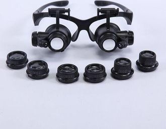 OEM Lupa De Diadema, Lupa De Frente, Gafas Con Lupa, Luz Led, Aumentos De 10x, 15x, 20x Y 30x