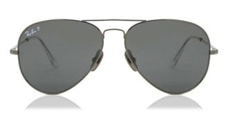 Ray-Ban RB8089 Aviator Titanium Polarized 165/48 Mens Sunglasses Gunmetal Size 58