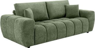 Oviala Sof&aacute; recto verde de 3 plazas L 238 cm