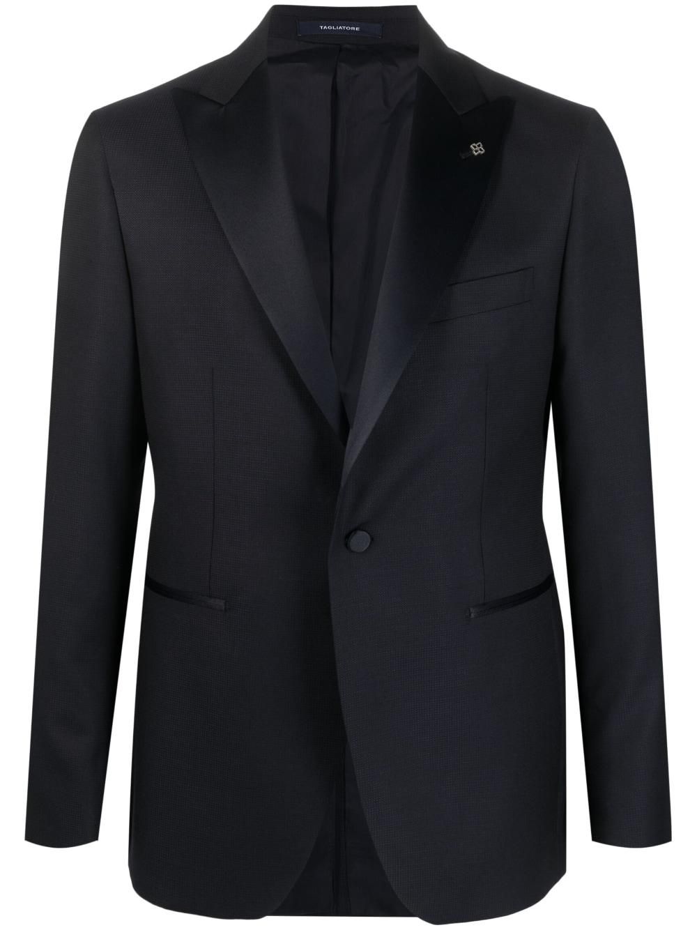 セットアップ Tagliatore Virgin Wool And Silk Complete Tagliatore single-breasted blazer - men - Virgin Wool/Silk