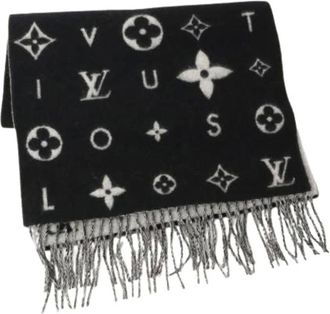 Louis Vuitton Pre-owned Scarves, female, Black, Size: ONE SIZE Pre-owned Stole