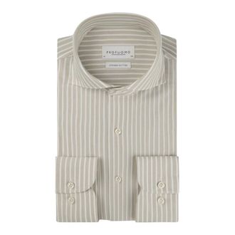 Profuomo Casual Overhemden - Heren - Casual Overhemden - Bruin - L - Overhemden