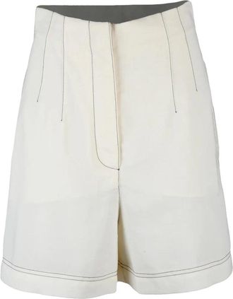 Philosophy di Lorenzo Serafini White Polyester Cotton High-Waisted Shorts