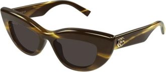 Gucci Cat-eye Sunglasses - female - Gucci - Sunglasses - Brown - 50 MM - Accessories