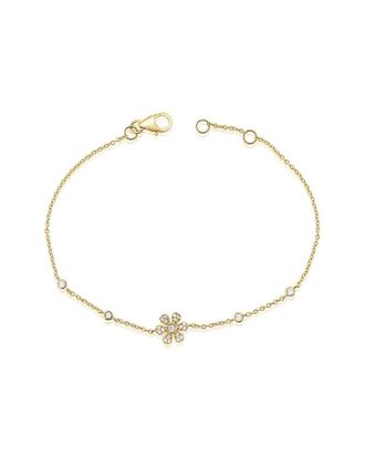Sabrina Designs 14K 0.16 ct. tw. Diamond Flower Bracelet