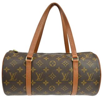 Louis Vuitton Papillon Handbag Monogram Canvas Brown Canvas Handbag (Pre-Owned)