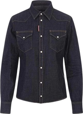 Dsquared2 Denim Shirt - Dames - Spijkeroverhemden - Blauw - XS - Denim - Overhemden