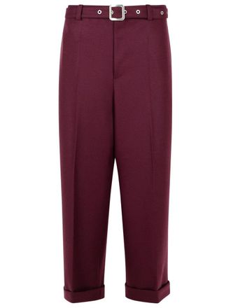 Jil Sander Wine Wool Pants