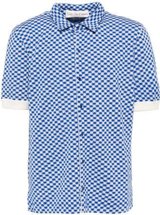God's True Cashmere Lapis dot cashmere shirt - men - Cashmere - L - Blue