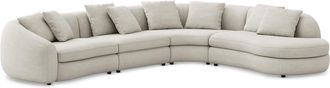 Castlery Fable Extended Chaise Sectional Sofa, Right Facing, Customized, Sand, Spill Resistant, Ultra Deep Seats for Castlery Sofas, Grey