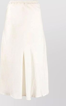 Gold Hawk silk-blend pleated high-rise satin midi skirt