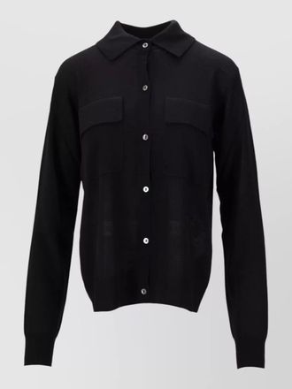 Parosh collared cardigan long sleeves front pockets