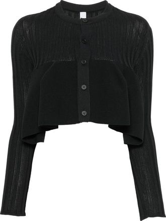 CFCL Pottery Bust Flare Ribbed Peplum Cardigan