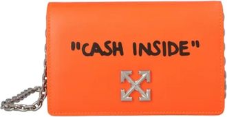 Off-white Leather shoulder-bags - Dames - Schoudertassen - Oranje - ONE Size - Leer - Tassen