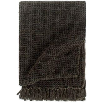 vidaXL Manta De Algod&oacute;n Gris Antracita/marr&oacute;n 160x210 Cm Vidaxl
