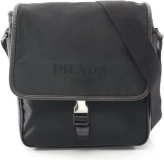 Prada Pre-owned Nylon Cross Body Bag - unisex - Vintage Schoudertas - Bruin - ONE Size - Nylon - Vintage