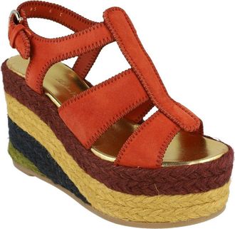 Ferragamo Renee Leather Wedge Espadrille