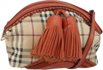 Burberry Pre-owned Cross Body Bags, female, Beige, Size: ONE SIZE Pre-owned Vintage Shoulder Bag