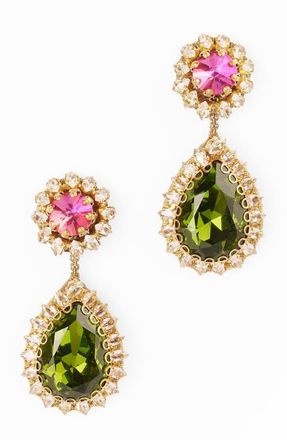 Deepa Gurnani Rekhi Drop Earrings in Green at Nordstrom