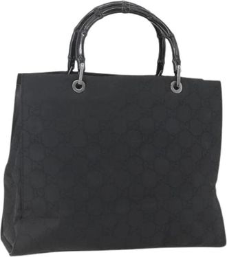 Gucci Pre-owned Nylon Handtas - Dames - Vintage Handtas - Zwart - ONE Size - Nylon - Vintage