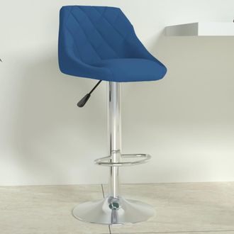 vidaXL Taburete De Cocina De Terciopelo Azul Vidaxl