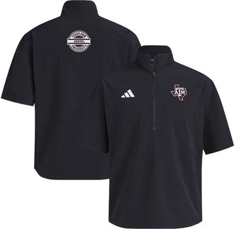 adidas Mens adidas Black Texas A&M Aggies 2024 Half-Zip Short Sleeve Training Jacket at Nordstrom, Size Medium