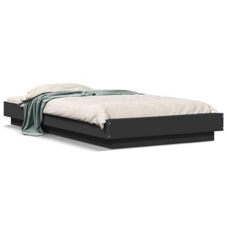 Berkfield Home Bed Frame with LED Lights without Mattress Black 100x200cm | Size: 100x200 cm