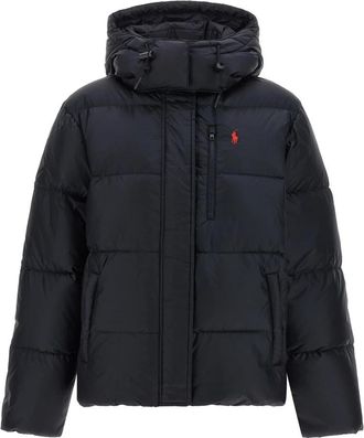 Polo Ralph Lauren 750 Fill-Power Donsjas - Dames - Gewatteerde jassen - Blauw - S - Leer - Jassen