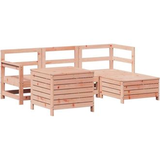 vidaXL 5 Piece Garden Sofa Set Solid Wood Douglas Fir vidaXL