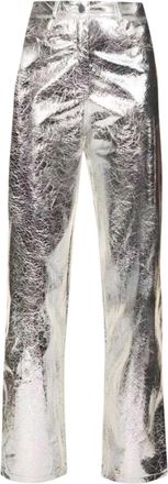 Amy Lynn AmyLynn Dames/Dames Metallic Broek (Zilver)
