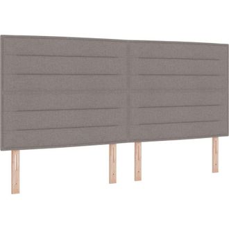 vidaXL Box Spring Bed with Mattress Taupe 200 x 200 cm Fabric vidaXL