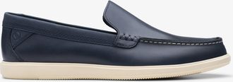 Clarks Bratton Loafer Marineblauwe Leren Schoenen