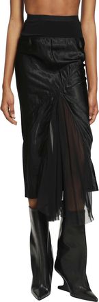 Rick Owens Temple A-Line Bias Skirt