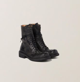 Miu Miu Leather laced booties