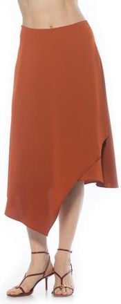 Alexia Admor Jess Asymmetric Midi Skirt in Camel at Nordstrom Rack, Size 10