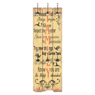 Berkfield Home Wall-mounted Coat Rack with 6 Hooks 120x40 cm FAMILY