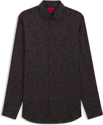 HUGO BOSS Slim-fit shirt with all-over print