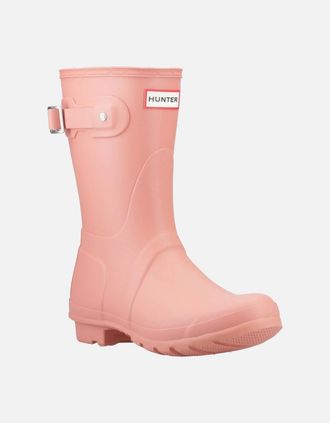 Hunter Womens Hunter Original Short Boot Rubber Womens Terracotta Wellington Boots - Orange/Brown - Size: 6