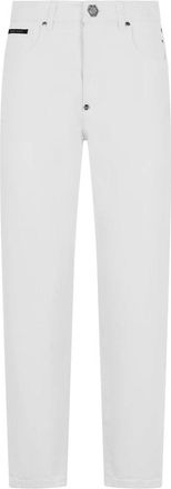 Philipp Plein Mom Fit Jeans - Dames - Loose Fit Jeans - Wit - W28 - Katoen - Jeans