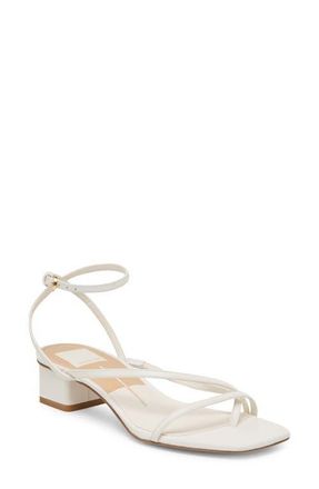 Dolce Vita Karlos Ankle Strap Sandal in True White Leather at Nordstrom, Size 6.5