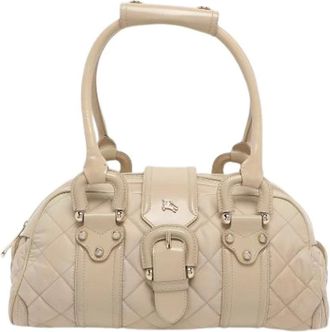Burberry Pre-owned Handbags, female, Beige, Size: ONE SIZE Pre-owned Vintage Fabric Handbag