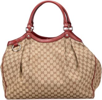Gucci Pre-owned Tote Bags, female, Brown, Size: ONE SIZE Pre-owned Handle Shopping Bag