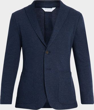 Boglioli Mens Houndstooth Two-Button Jacket