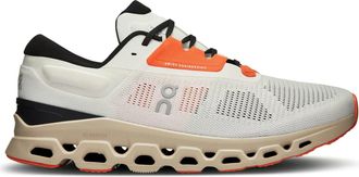On Mens Cloudstratus 3 Running Shoes In Undyed White Sand