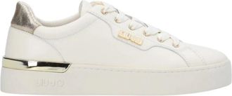 Liu Jo Silvia 70 Wit Leren Sneakers - Dames - Sneakers - Beige - 35 EU - Leer - Schoenen