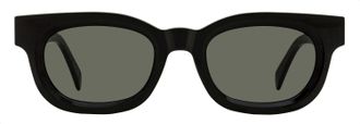 Retro Superfuture Sempre Oval Acetate Sunglasses - Black