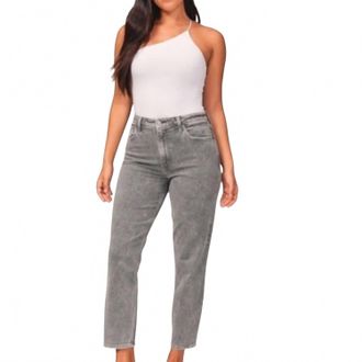 Abercrombie & Fitch Curve Love High Rise Mom Jeans In Gray, Black