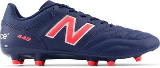New Balance Uomo 442 TEAM FG V2 in Blu/Grigio/Rossa, Pelle, Taglia 41.5