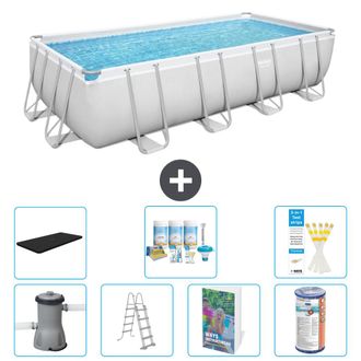 Bestway Piscina Bestway Power Steel Rectangular - 488x244x122 Cm - 8-piezas S556
