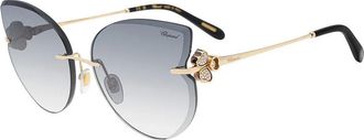 Chopard Smoke Gradient Butterfly Ladies Sunglasses SCHL90S 300F 61